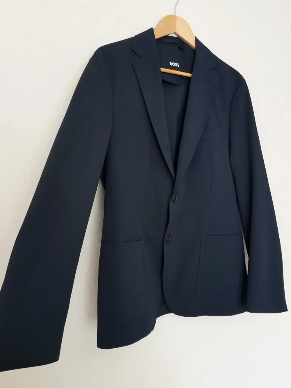 Hugo BOSS Hanry Performance Tech Travel Slim Fit Blazer Sport Coat 40R Navy $500